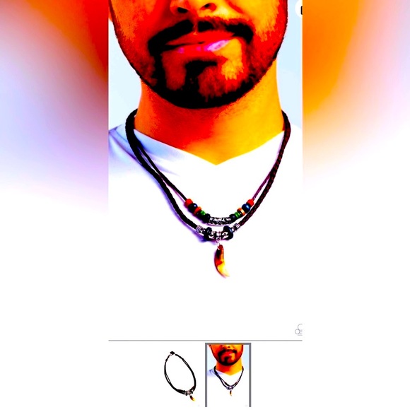 🐊💪🏼🐊 “GATOR BAIT” MULTI SUEDE MEN’S NECKLACE ~ PAPARAZZI❗️🐊💪🏼🐊 - Picture 4 of 4